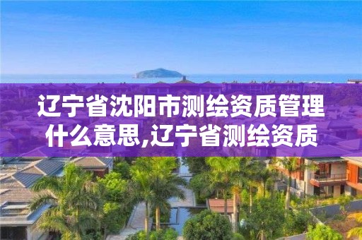 遼寧省沈陽市測繪資質管理什么意思,遼寧省測繪資質延期