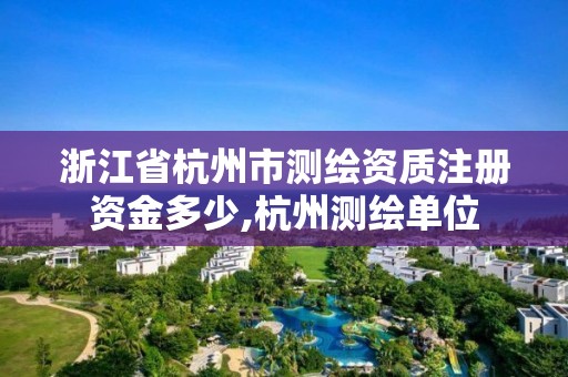 浙江省杭州市測繪資質注冊資金多少,杭州測繪單位