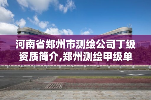 河南省鄭州市測繪公司丁級資質簡介,鄭州測繪甲級單位