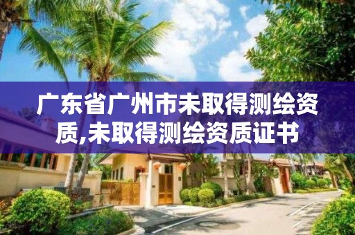 廣東省廣州市未取得測繪資質,未取得測繪資質證書