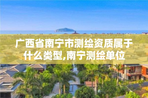 廣西省南寧市測繪資質屬于什么類型,南寧測繪單位