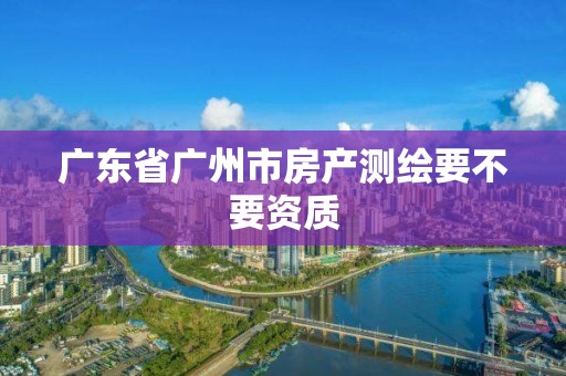 廣東省廣州市房產測繪要不要資質