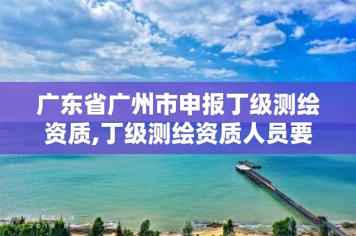 廣東省廣州市申報丁級測繪資質,丁級測繪資質人員要求