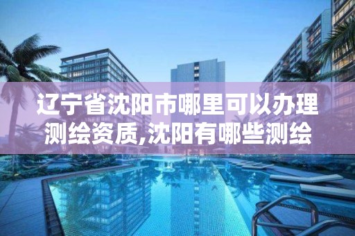 遼寧省沈陽市哪里可以辦理測繪資質,沈陽有哪些測繪公司招聘