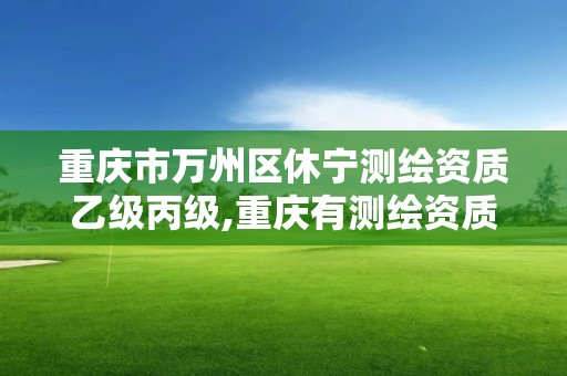 重慶市萬州區休寧測繪資質乙級丙級,重慶有測繪資質測繪公司大全