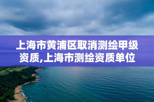 上海市黃浦區取消測繪甲級資質,上海市測繪資質單位名單