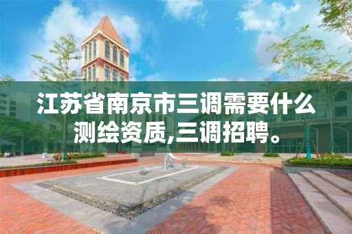 江蘇省南京市三調需要什么測繪資質,三調招聘。