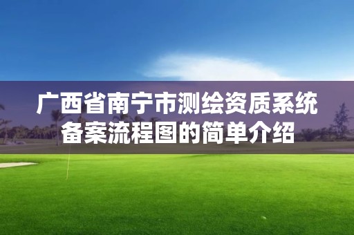 廣西省南寧市測繪資質系統備案流程圖的簡單介紹