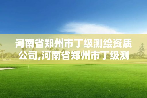 河南省鄭州市丁級測繪資質公司,河南省鄭州市丁級測繪資質公司有幾家