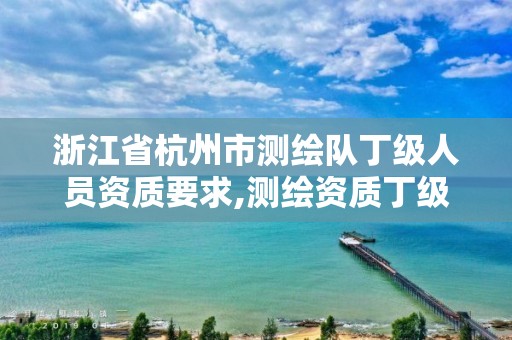 浙江省杭州市測繪隊丁級人員資質要求,測繪資質丁級是什么意思。