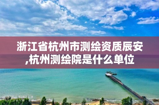 浙江省杭州市測繪資質(zhì)辰安,杭州測繪院是什么單位