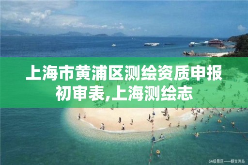 上海市黃浦區測繪資質申報初審表,上海測繪志