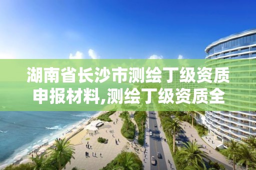 湖南省長沙市測繪丁級資質申報材料,測繪丁級資質全套申請文件