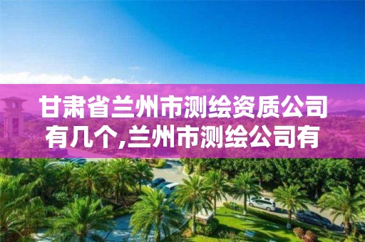 甘肅省蘭州市測繪資質公司有幾個,蘭州市測繪公司有哪些。