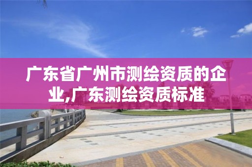 廣東省廣州市測繪資質的企業,廣東測繪資質標準