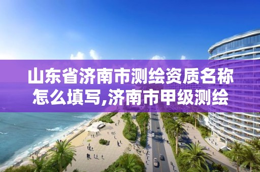 山東省濟南市測繪資質(zhì)名稱怎么填寫,濟南市甲級測繪資質(zhì)單位