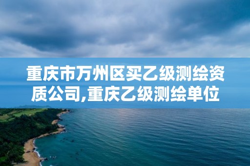 重慶市萬州區買乙級測繪資質公司,重慶乙級測繪單位