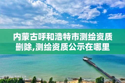 內蒙古呼和浩特市測繪資質刪除,測繪資質公示在哪里查詢