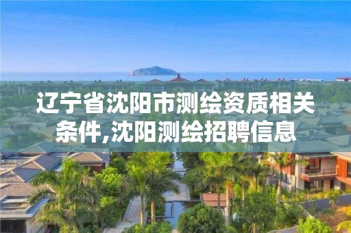 遼寧省沈陽市測繪資質相關條件,沈陽測繪招聘信息