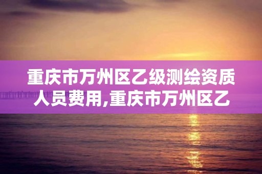 重慶市萬州區乙級測繪資質人員費用,重慶市萬州區乙級測繪資質人員費用多少錢