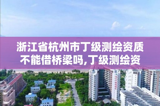 浙江省杭州市丁級測繪資質不能借橋梁嗎,丁級測繪資質可直接轉為丙級了。