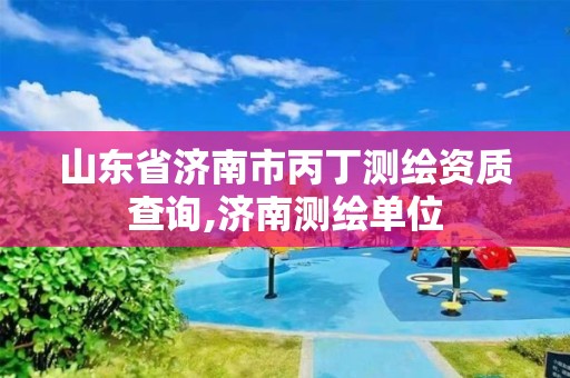 山東省濟(jì)南市丙丁測(cè)繪資質(zhì)查詢,濟(jì)南測(cè)繪單位