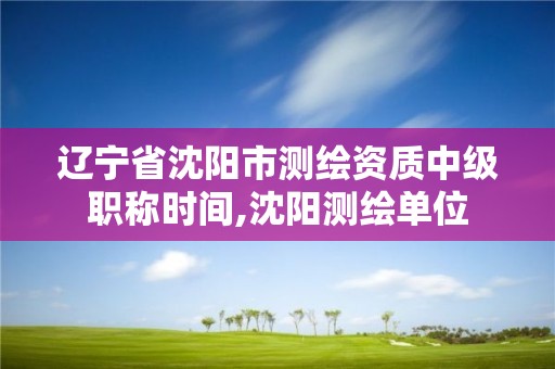 遼寧省沈陽(yáng)市測(cè)繪資質(zhì)中級(jí)職稱時(shí)間,沈陽(yáng)測(cè)繪單位