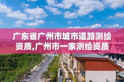 廣東省廣州市城市道路測繪資質,廣州市一家測繪資質單位。