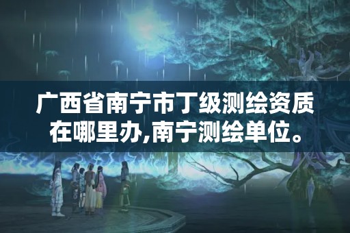 廣西省南寧市丁級測繪資質在哪里辦,南寧測繪單位。