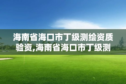 海南省海口市丁級測繪資質驗資,海南省海口市丁級測繪資質驗資機構名單