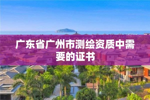 廣東省廣州市測(cè)繪資質(zhì)中需要的證書