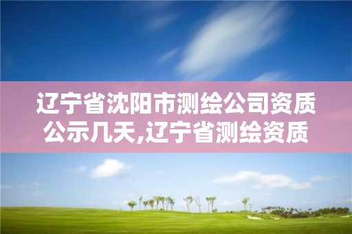 遼寧省沈陽市測繪公司資質公示幾天,遼寧省測繪資質延期