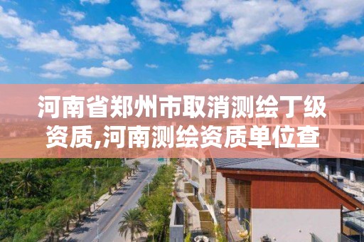 河南省鄭州市取消測繪丁級資質,河南測繪資質單位查詢