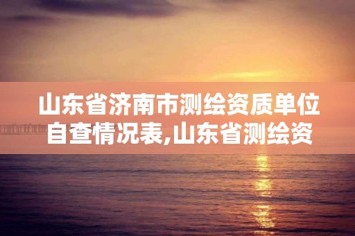 山東省濟南市測繪資質單位自查情況表,山東省測繪資質專用章圖片