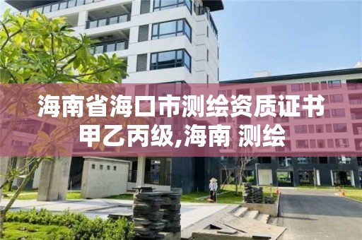 海南省海口市測繪資質證書甲乙丙級,海南 測繪