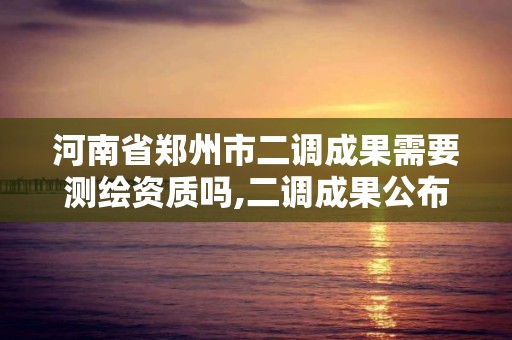 河南省鄭州市二調成果需要測繪資質嗎,二調成果公布。