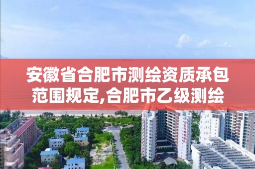 安徽省合肥市測繪資質承包范圍規定,合肥市乙級測繪公司