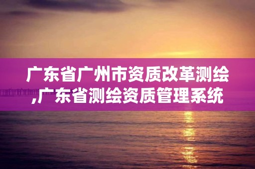 廣東省廣州市資質改革測繪,廣東省測繪資質管理系統