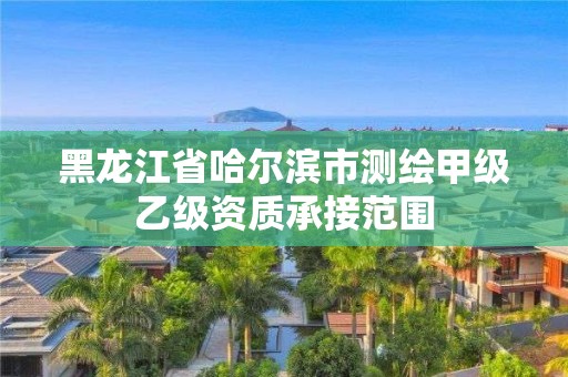 黑龍江省哈爾濱市測繪甲級乙級資質(zhì)承接范圍