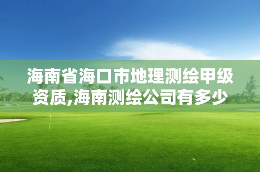 海南省海口市地理測繪甲級資質,海南測繪公司有多少家