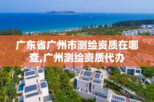 廣東省廣州市測繪資質在哪查,廣州測繪資質代辦