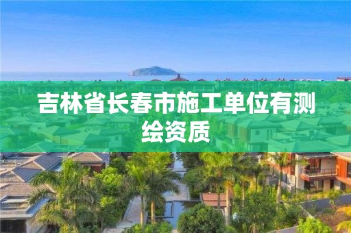 吉林省長(zhǎng)春市施工單位有測(cè)繪資質(zhì)