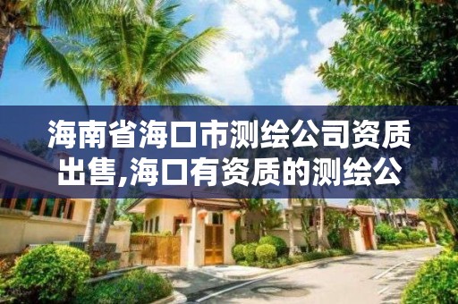 海南省海口市測繪公司資質出售,海口有資質的測繪公司