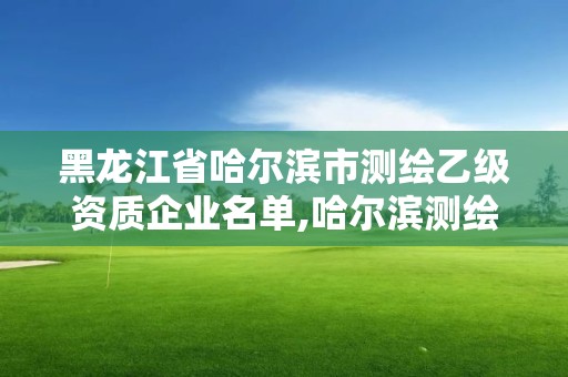 黑龍江省哈爾濱市測繪乙級資質企業名單,哈爾濱測繪局是干什么的。