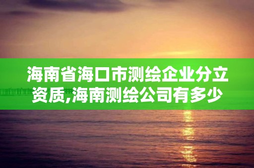 海南省海口市測(cè)繪企業(yè)分立資質(zhì),海南測(cè)繪公司有多少家