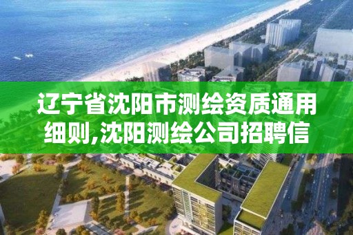 遼寧省沈陽市測繪資質通用細則,沈陽測繪公司招聘信息最新招聘