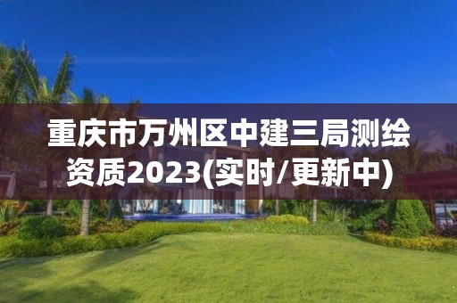 重慶市萬州區中建三局測繪資質2023(實時/更新中)