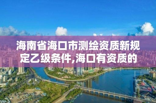 海南省海口市測繪資質新規定乙級條件,海口有資質的測繪公司