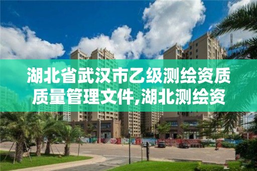 湖北省武漢市乙級測繪資質質量管理文件,湖北測繪資質查詢。