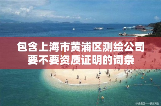 包含上海市黃浦區測繪公司要不要資質證明的詞條